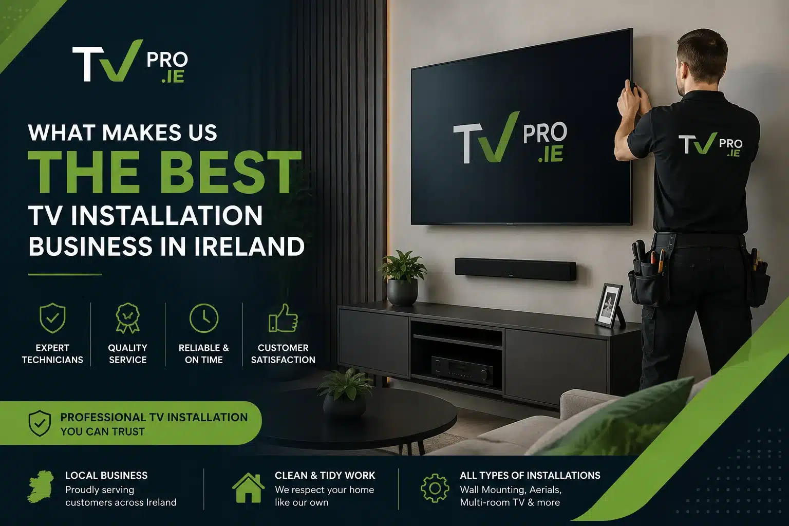 What Makes Us The Best TV Installation Business in Ireland